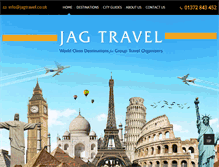 Tablet Screenshot of jagtravel.co.uk